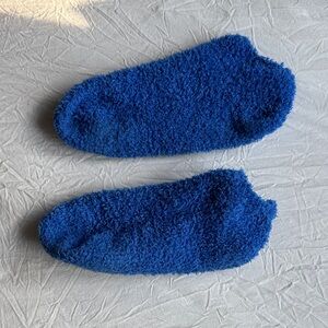 Cozy Blue Ankle Fuzzy Socks